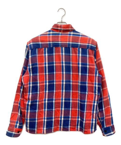 Prentiss（プレンティス）Prentiss (プレンティス) 80s フランネルシャツ レッド×ブルー サイズ:LARGE TALLの古着・服飾アイテム