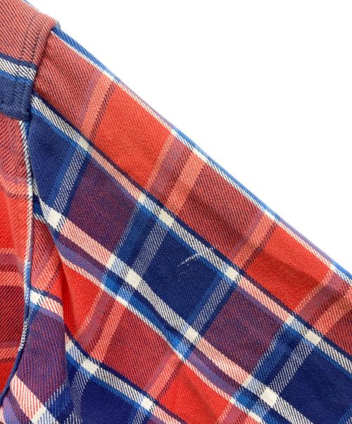 Prentiss（プレンティス）Prentiss (プレンティス) 80s フランネルシャツ レッド×ブルー サイズ:LARGE TALLの古着・服飾アイテム