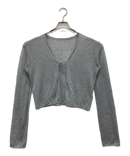 TODAYFUL（トゥデイフル）TODAYFUL (トゥデイフル) Compact Sheer Knitcardigan グレー サイズ:Fの古着・服飾アイテム