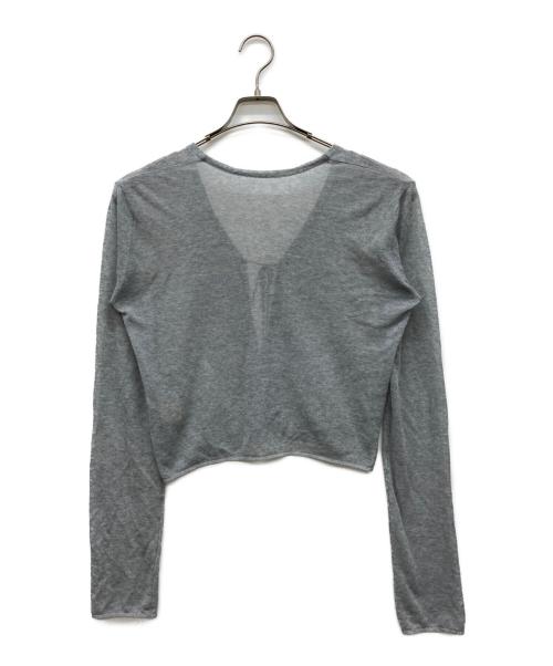 TODAYFUL（トゥデイフル）TODAYFUL (トゥデイフル) Compact Sheer Knitcardigan グレー サイズ:Fの古着・服飾アイテム
