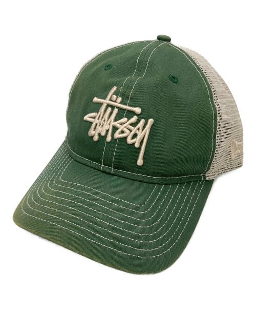 stussy（ステューシー）stussy (ステューシー) New Era (ニューエラ) ロゴ刺繍キャップ グリーン サイズ:なしの古着・服飾アイテム