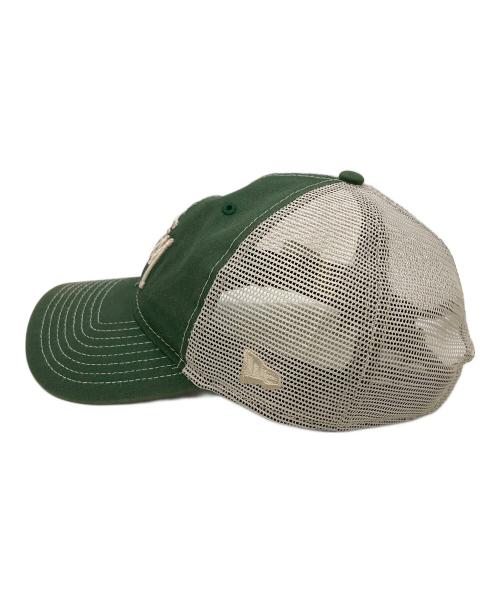 stussy（ステューシー）stussy (ステューシー) New Era (ニューエラ) ロゴ刺繍キャップ グリーン サイズ:なしの古着・服飾アイテム