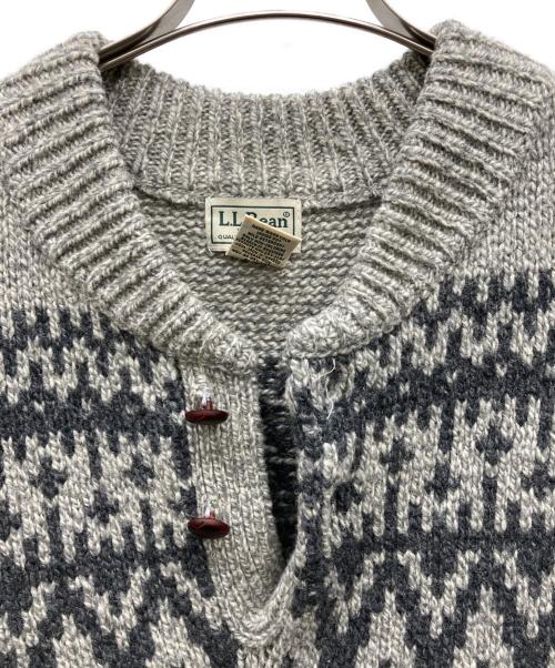 L.L.Bean（エルエルビーン）L.L.Bean (エルエルビーン) ヘンリーネックラムウールニット グレー サイズ:XL-REGの古着・服飾アイテム