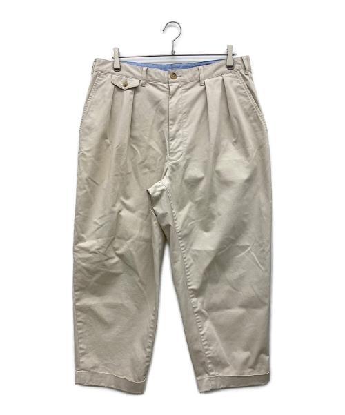BEAMS PLUS（ビームスプラス）BEAMS PLUS (ビームスプラス) 2 Pleats Trousers Twill ベージュ サイズ:XLの古着・服飾アイテム