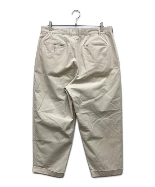 BEAMS PLUS（ビームスプラス）BEAMS PLUS (ビームスプラス) 2 Pleats Trousers Twill ベージュ サイズ:XLの古着・服飾アイテム