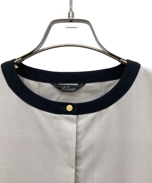 ROSSO（ロッソ）ROSSO (ロッソ) Aラインショートスリーブワンピース ベージュ サイズ:Freeの古着・服飾アイテム