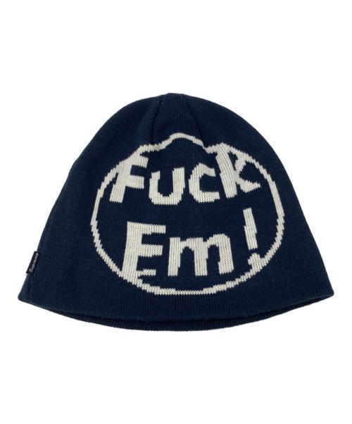 SUPREME（シュプリーム）Supreme (シュプリーム) Fuck Em! Beanie ネイビーの古着・服飾アイテム