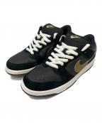NIKEナイキ）の古着「ローカットスニーカー」｜ブラック×ゴールド
