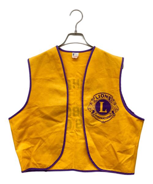 Champion（チャンピオン）Champion (チャンピオン) 60s ヴィンテージベスト ランタグ イエロー サイズ:MEDIUMの古着・服飾アイテム