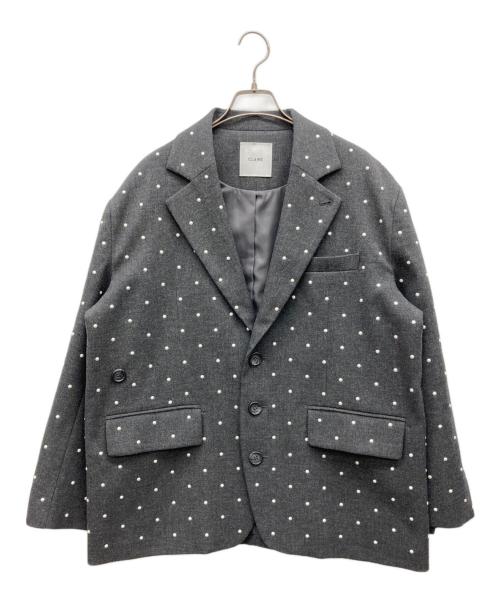CLANE（クラネ）CLANE (クラネ) パールドット テーラードジャケット グレー サイズ:1の古着・服飾アイテム