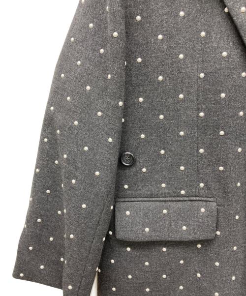 CLANE（クラネ）CLANE (クラネ) パールドット テーラードジャケット グレー サイズ:1の古着・服飾アイテム