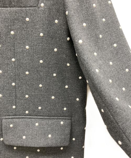 CLANE（クラネ）CLANE (クラネ) パールドット テーラードジャケット グレー サイズ:1の古着・服飾アイテム