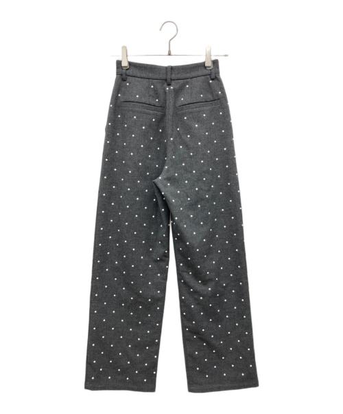 CLANE（クラネ）CLANE (クラネ) パール ドット スラックス パンツ グレーの古着・服飾アイテム