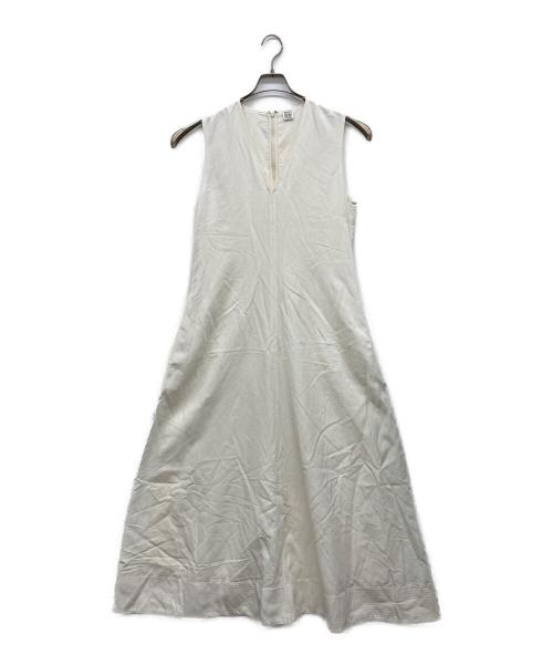 toteme（トーテム）toteme (トーテム) FLUID V-NECK DRESS ホワイト サイズ:40の古着・服飾アイテム