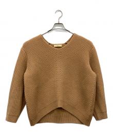 ebure（エブール）の古着「V Neck Longsleeve Knit Tops」｜ブラウン