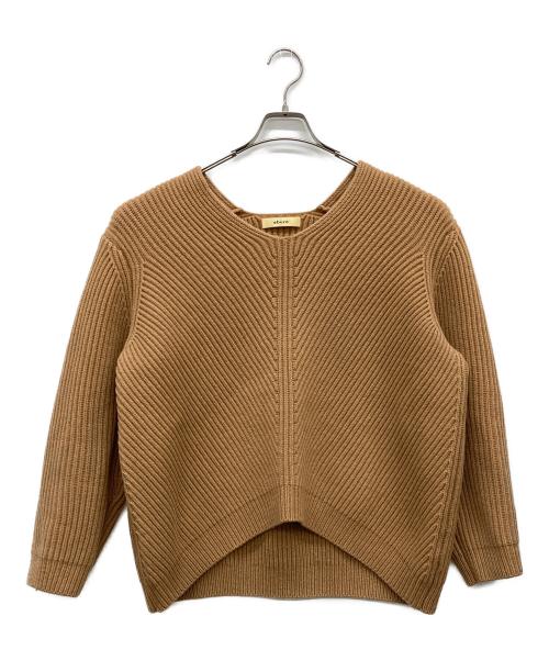 ebure（エブール）EBURE (エブール) V Neck Longsleeve Knit Tops ブラウン サイズ:なしの古着・服飾アイテム