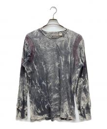 DIESEL（ディーゼル）の古着「総柄長袖Tシャツ」｜グレー