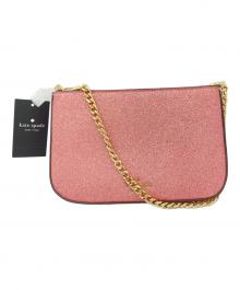 Kate Spade（ケイトスペード）の古着「Gliitter mixed pochette」｜ピンク