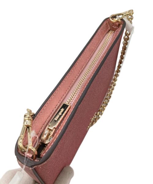 Kate Spade（ケイトスペード）Kate Spade (ケイトスペード) Gliitter mixed pochette ピンクの古着・服飾アイテム