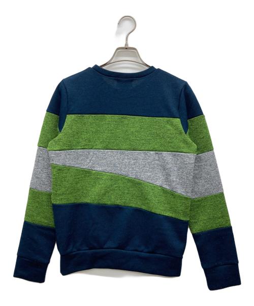 stussy（ステューシー）stussy (ステューシー) マルチカラーニット ネイビー×グリーン サイズ:SMALLの古着・服飾アイテム