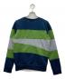 stussy (ステューシー) マルチカラーニット ネイビー×グリーン サイズ:SMALL：5000円