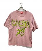DIESELディーゼル）の古着「デジタルタトゥー調プリントTシャツ」｜ピンク