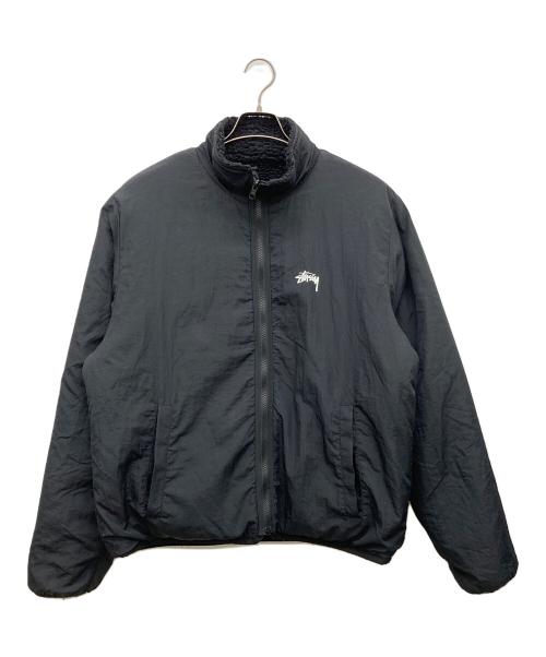 stussy（ステューシー）stussy (ステューシー) SHERPA REVERSIBLE JACKET ブラック サイズ:Ｌの古着・服飾アイテム