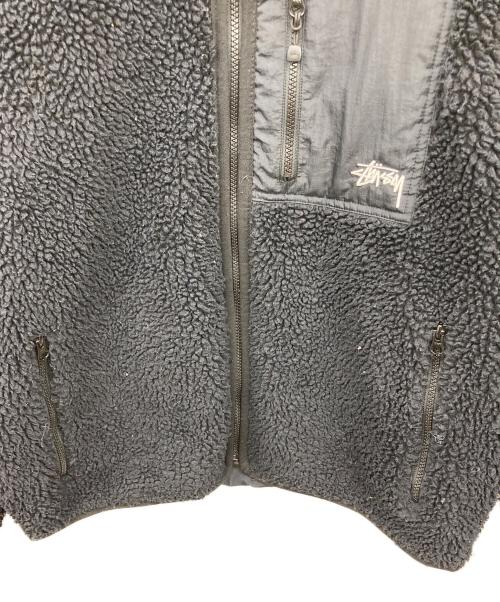 stussy（ステューシー）stussy (ステューシー) SHERPA REVERSIBLE JACKET ブラック サイズ:Ｌの古着・服飾アイテム