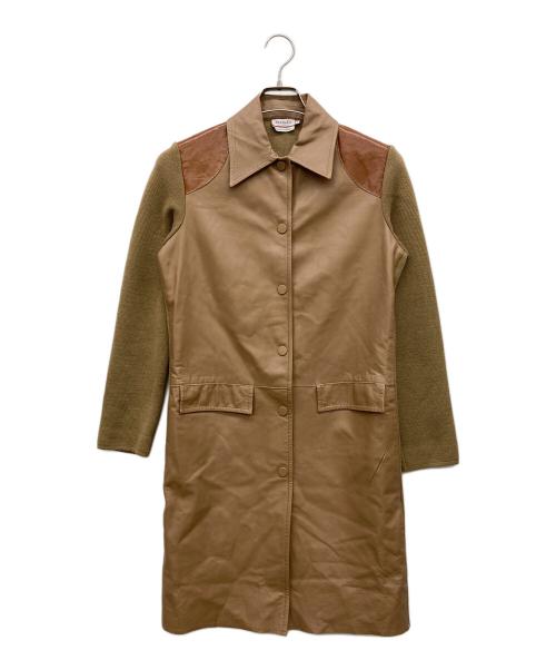 MAX&Co.（マックスアンドコー）MAX&Co. (マックスアンドコー) ニット切替コート ブラウン サイズ:Sの古着・服飾アイテム