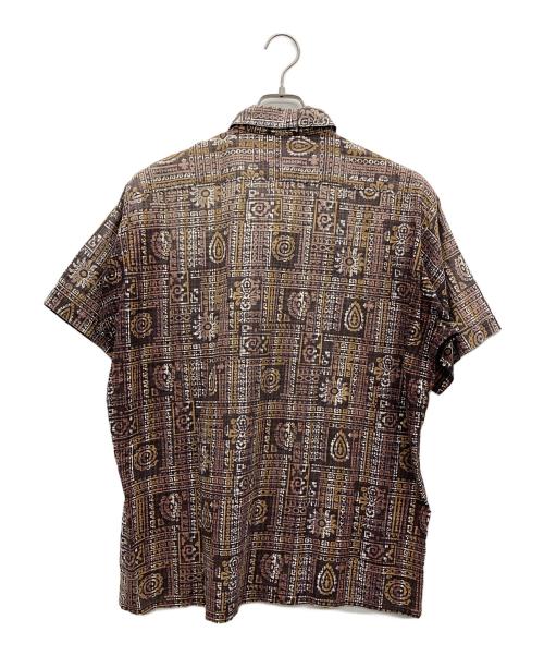 ARROW（アロー）ARROW (アロー) 総柄半袖オープンカラーシャツ グリーン サイズ:Ｌの古着・服飾アイテム