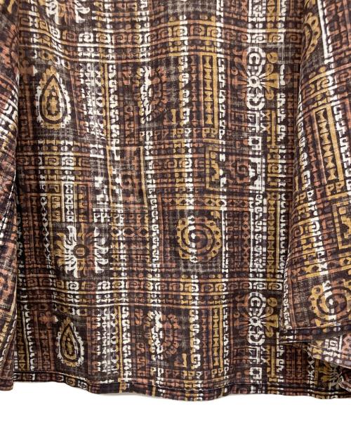 ARROW（アロー）ARROW (アロー) 総柄半袖オープンカラーシャツ グリーン サイズ:Ｌの古着・服飾アイテム