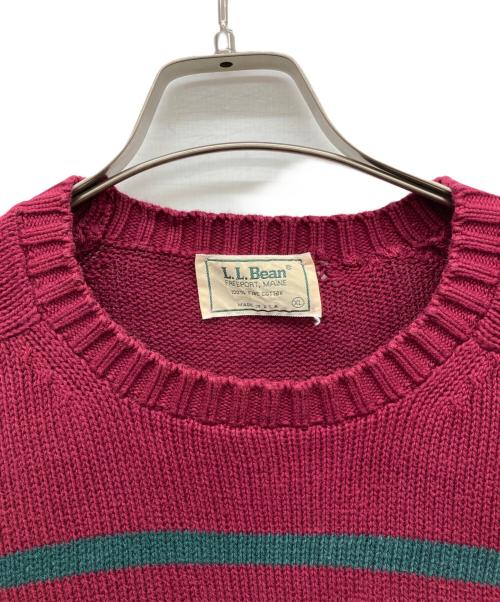 L.L.Bean（エルエルビーン）L.L.Bean (エルエルビーン) コットンニット レッド サイズ:XLの古着・服飾アイテム