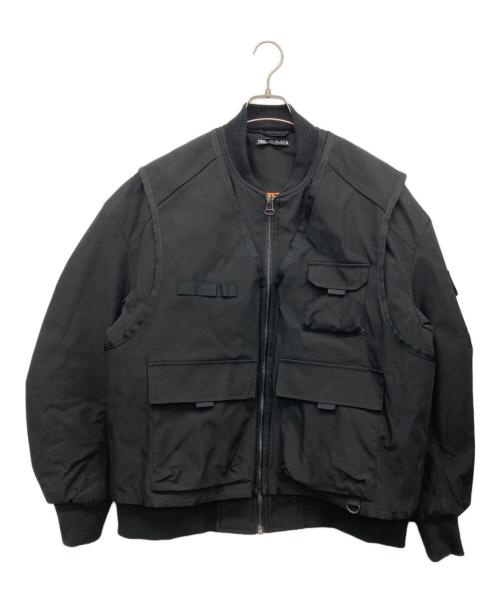 ZARA（ザラ）ZARA (ザラ) ユーティリティーボンバージャケット ブラック サイズ:Lの古着・服飾アイテム