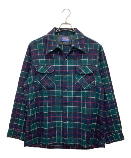PENDLETON（ペンドルトン）PENDLETON (ペンドルトン) 70s ボードシャツ グリーン サイズ:Lの古着・服飾アイテム