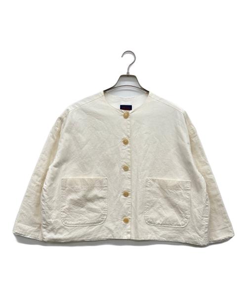 GALLEGO DESPORTES（ギャレゴデスポート）GALLEGO DESPORTES (ギャレゴデスポート) ノーカラージャケット アイボリー サイズ:Sの古着・服飾アイテム