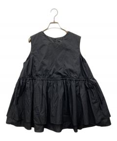 中古・古着通販】eunoia (ユノイア) leaf string vest ブラック サイズ