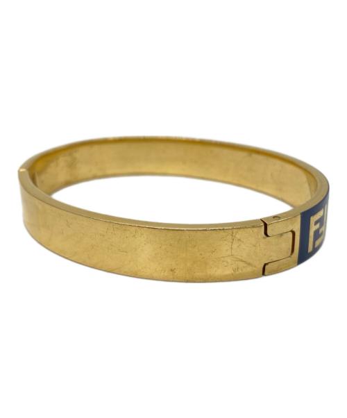 FENDI（フェンディ）FENDI (フェンディ) FFロゴバングル ゴールド サイズ:Lの古着・服飾アイテム