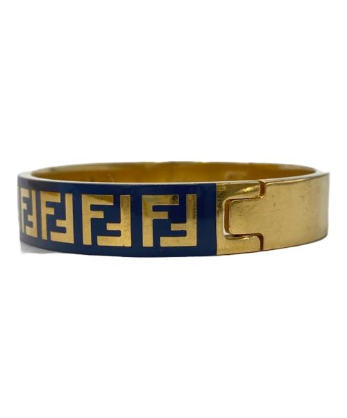 FENDI（フェンディ）FENDI (フェンディ) FFロゴバングル ゴールド サイズ:Lの古着・服飾アイテム