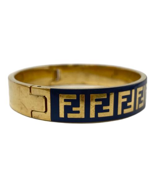 FENDI（フェンディ）FENDI (フェンディ) FFロゴバングル ゴールド サイズ:Lの古着・服飾アイテム