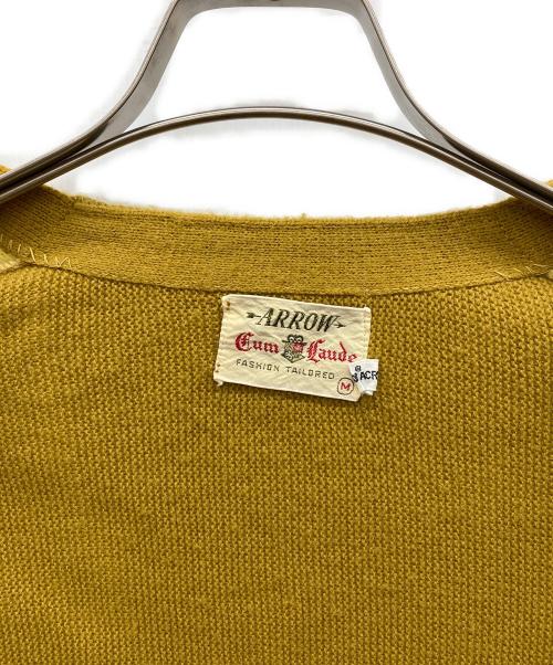 ARROW（アロー）ARROW (アロー) カーディガン イエロー サイズ:Ｍの古着・服飾アイテム