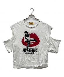 Hysteric Glamour（ヒステリックグラマー）の古着「HYSTERIC LIPS GIRL SITTING オーバーサイズTシャツ」｜ホワイト