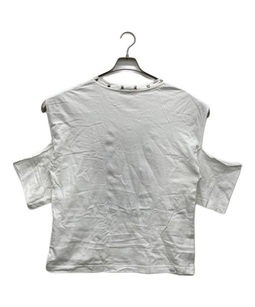 Hysteric Glamour（ヒステリックグラマー）Hysteric Glamour (ヒステリックグラマー) HYSTERIC LIPS GIRL SITTING オーバーサイズTシャツ ホワイト サイズ:FREEの古着・服飾アイテム