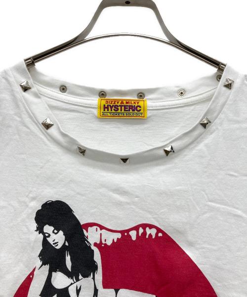 Hysteric Glamour（ヒステリックグラマー）Hysteric Glamour (ヒステリックグラマー) HYSTERIC LIPS GIRL SITTING オーバーサイズTシャツ ホワイト サイズ:FREEの古着・服飾アイテム
