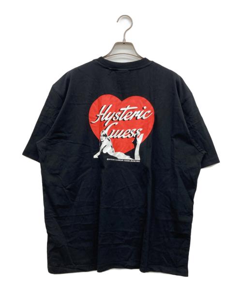 Hysteric Glamour（ヒステリックグラマー）Hysteric Glamour (ヒステリックグラマー) GUESS (ゲス) プリントTシャツ ブラック サイズ:Lの古着・服飾アイテム