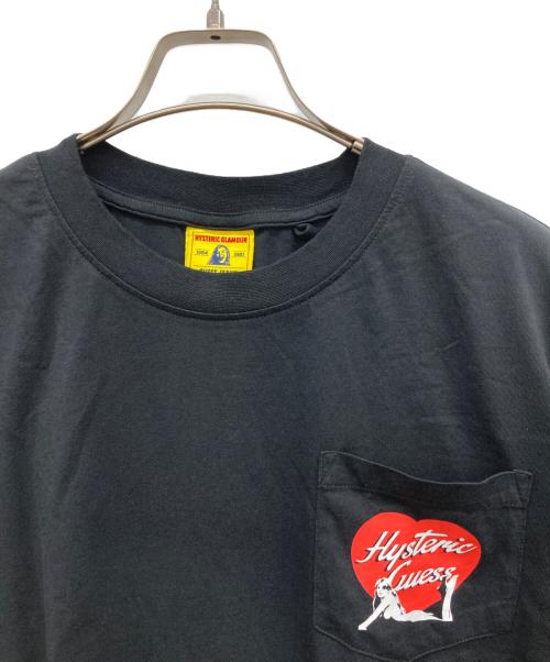 Hysteric Glamour（ヒステリックグラマー）Hysteric Glamour (ヒステリックグラマー) GUESS (ゲス) プリントTシャツ ブラック サイズ:Lの古着・服飾アイテム