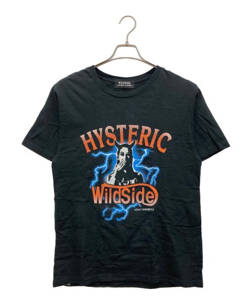 Hysteric Glamour（ヒステリックグラマー）Hysteric Glamour (ヒステリックグラマー) WILDSIDE YOHJI YAMAMOTO (ワイルドサイド ヨウジ ヤマモト) PEAK NO EVIL T-Shirt ブラック サイズ:3の古着・服飾アイテム