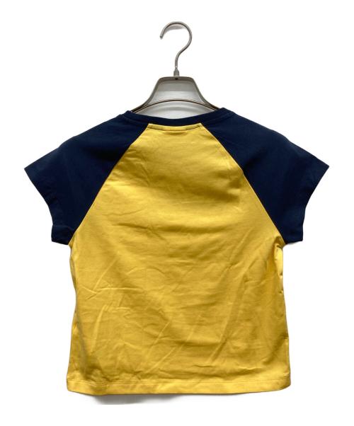 Hysteric Glamour（ヒステリックグラマー）Hysteric Glamour (ヒステリックグラマー) GUESS (ゲス) 短丈ラグランカットソー イエロー サイズ:Mの古着・服飾アイテム