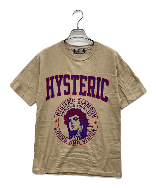 Hysteric Glamour（ヒステリックグラマー）Hysteric Glamour (ヒステリックグラマー) EVIL COLLEGE 半袖Tシャツ ベージュ サイズ:Sの古着・服飾アイテム