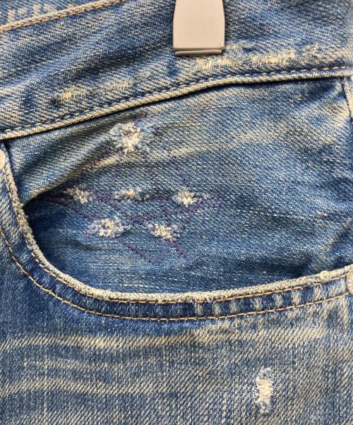 Hysteric Glamour（ヒステリックグラマー）Hysteric Glamour (ヒステリックグラマー) スクエアウインドウリメイク スリムストレートデニムパンツ インディゴ サイズ:30の古着・服飾アイテム
