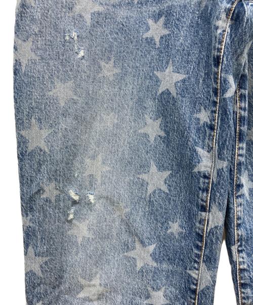Hysteric Glamour（ヒステリックグラマー）Hysteric Glamour (ヒステリックグラマー) GUESS (ゲス) スター柄バギーデニムパンツ インディゴ サイズ:26の古着・服飾アイテム